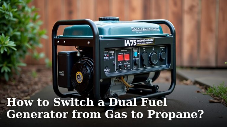 How to Switch a Dual Fuel Generator from Gas to Propane?