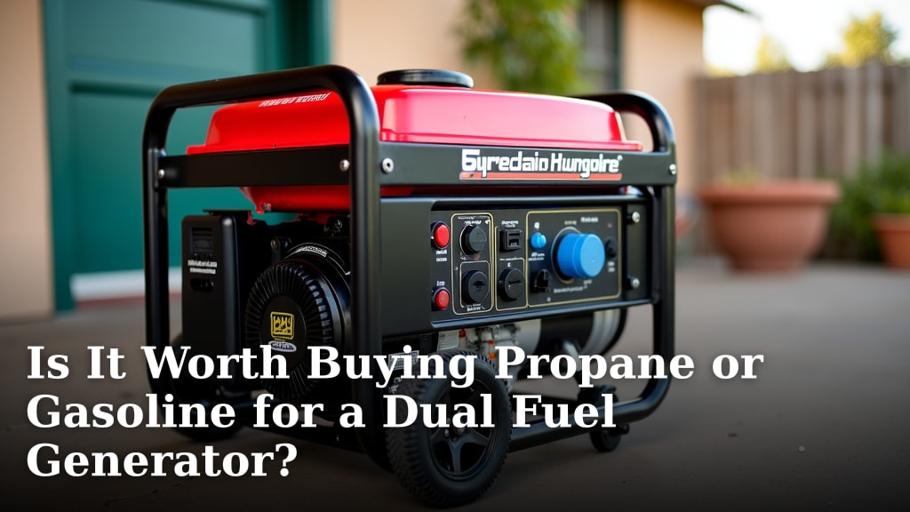 Is It Worth Buying Propane or Gasoline for a Dual Fuel Generator?