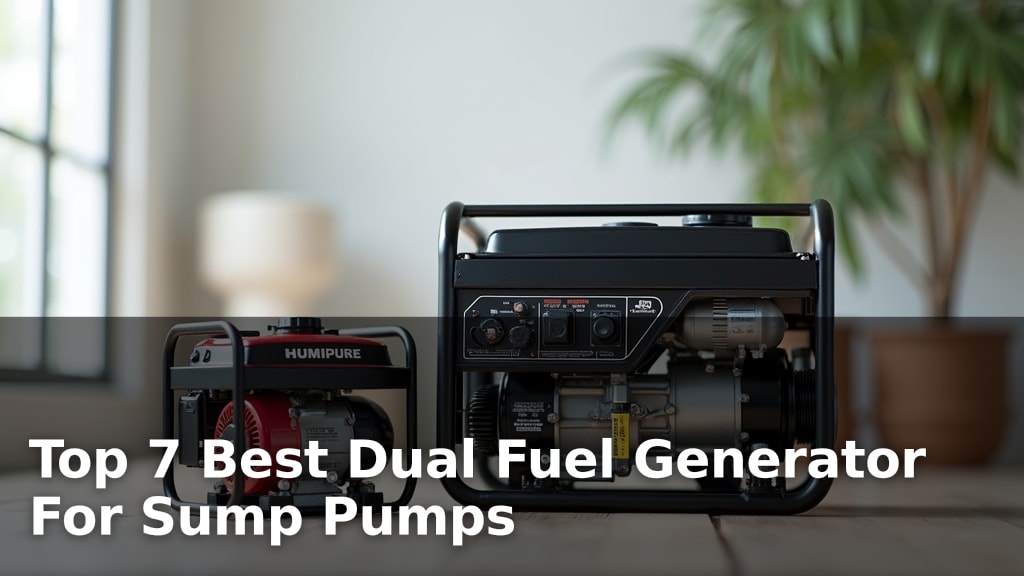 Top 7 Best Dual Fuel Generator For Sump Pumps