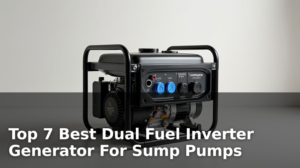 Top 7 Best Dual Fuel Inverter Generator For Sump Pumps