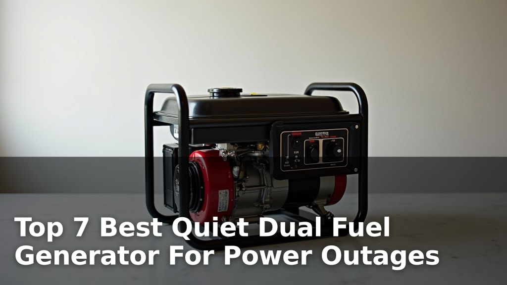 Top 7 Best Quiet Dual Fuel Generator For Power Outages