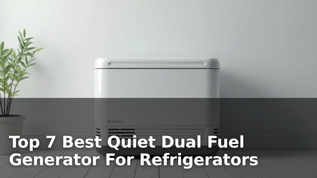 Top 7 Best Quiet Dual Fuel Generator For Refrigerators