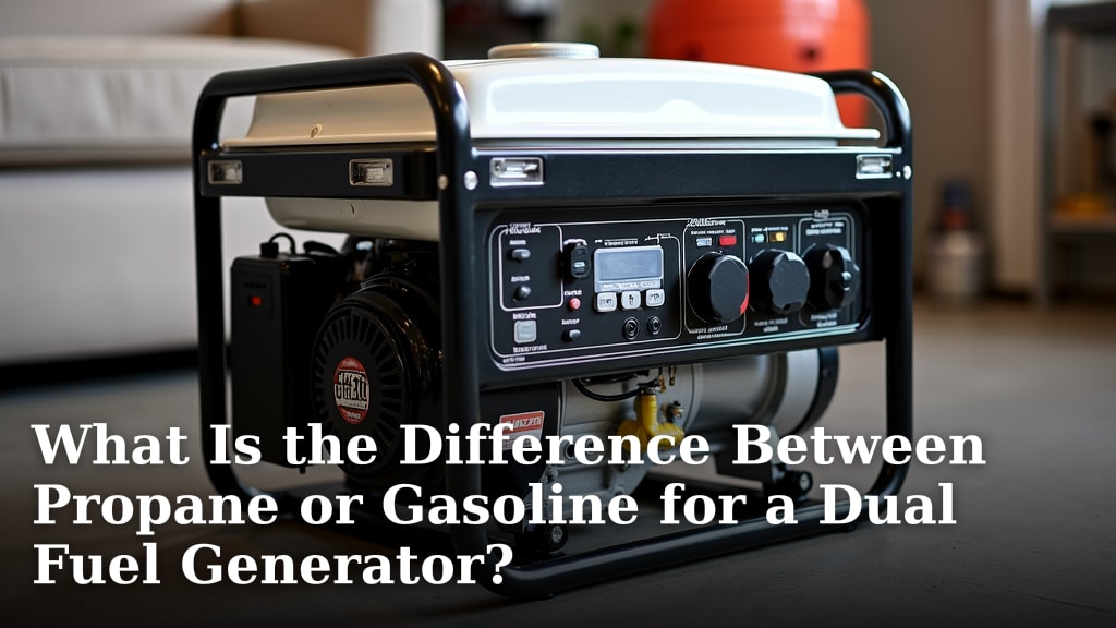 What Is the Difference Between Propane or Gasoline for a Dual Fuel Generator?