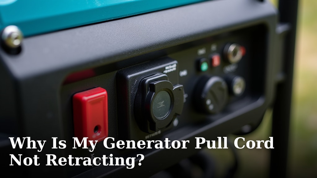 Why Is My Generator Pull Cord Not Retracting?