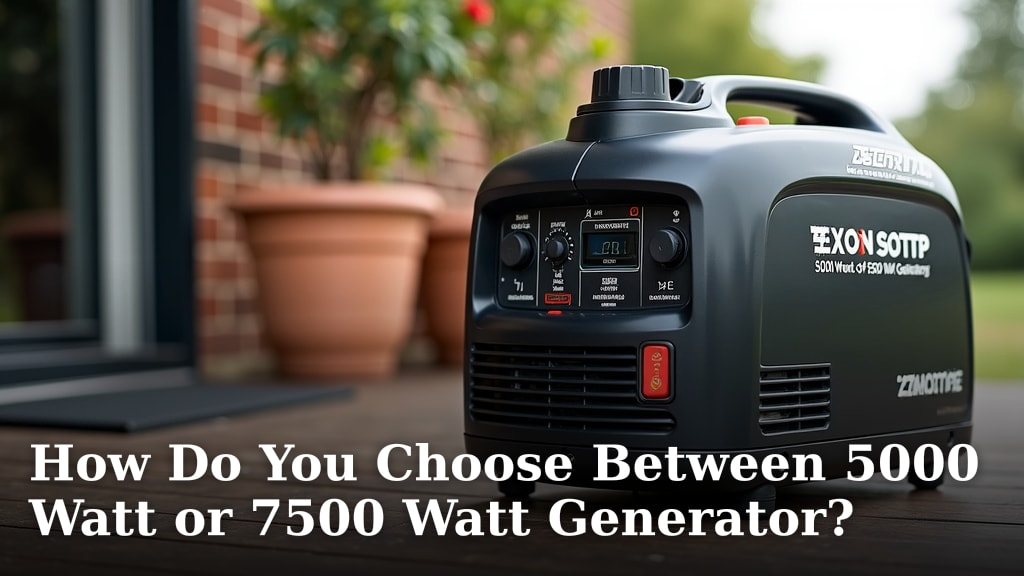 How Do You Choose Between 5000 Watt or 7500 Watt Generator?