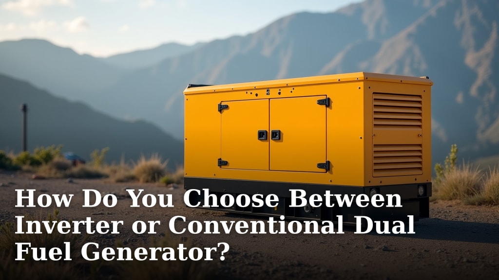 How Do You Choose Between Inverter or Conventional Dual Fuel Generator?