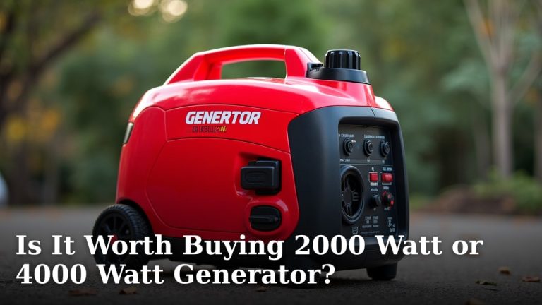 Is It Worth Buying 2000 Watt or 4000 Watt Generator?