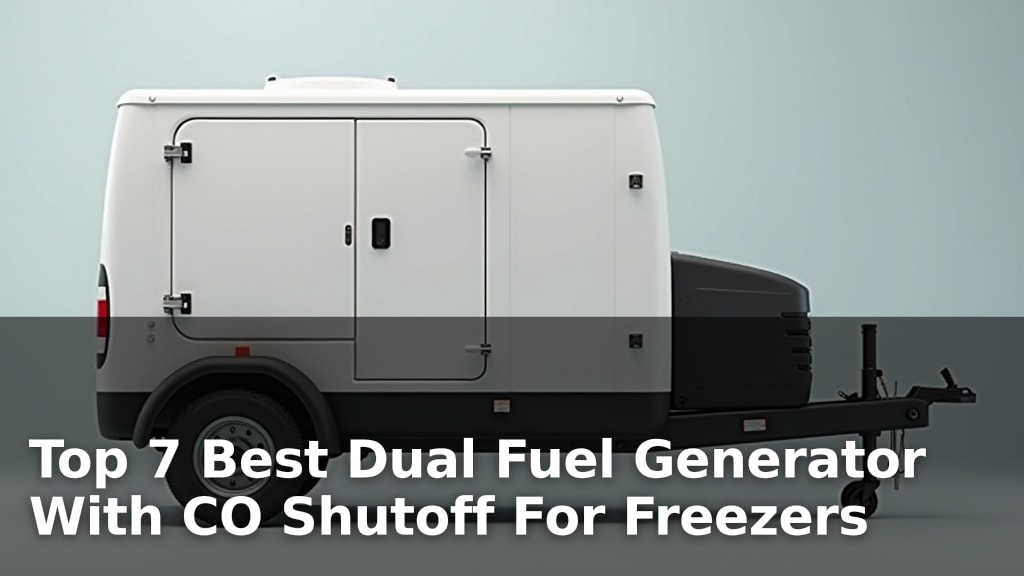Top 7 Best Dual Fuel Generator With CO Shutoff For Freezers