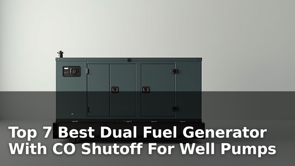 Top 7 Best Dual Fuel Generator With CO Shutoff For Well Pumps