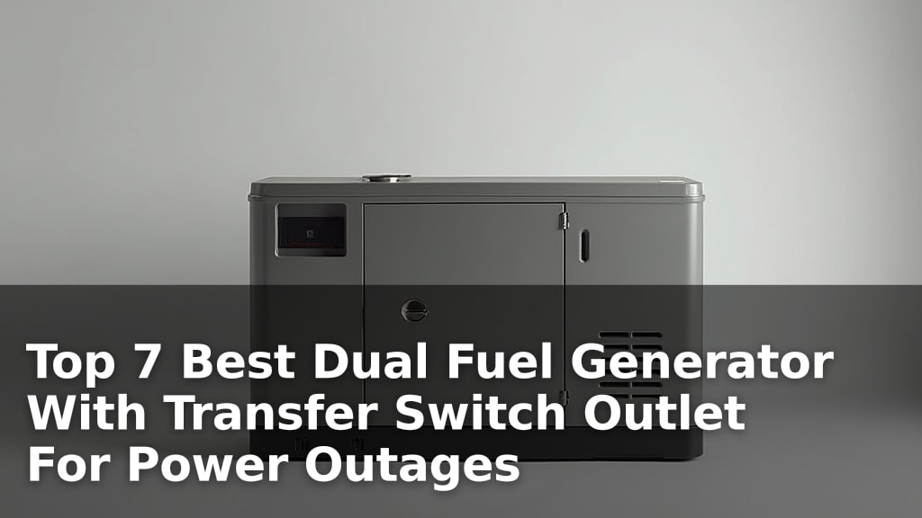 Top 7 Best Dual Fuel Generator With Transfer Switch Outlet For Power Outages