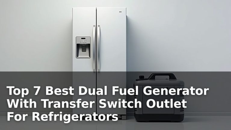 Top 7 Best Dual Fuel Generator With Transfer Switch Outlet For Refrigerators