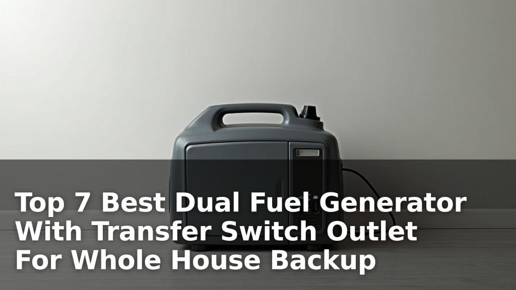 Top 7 Best Dual Fuel Generator With Transfer Switch Outlet For Whole House Backup