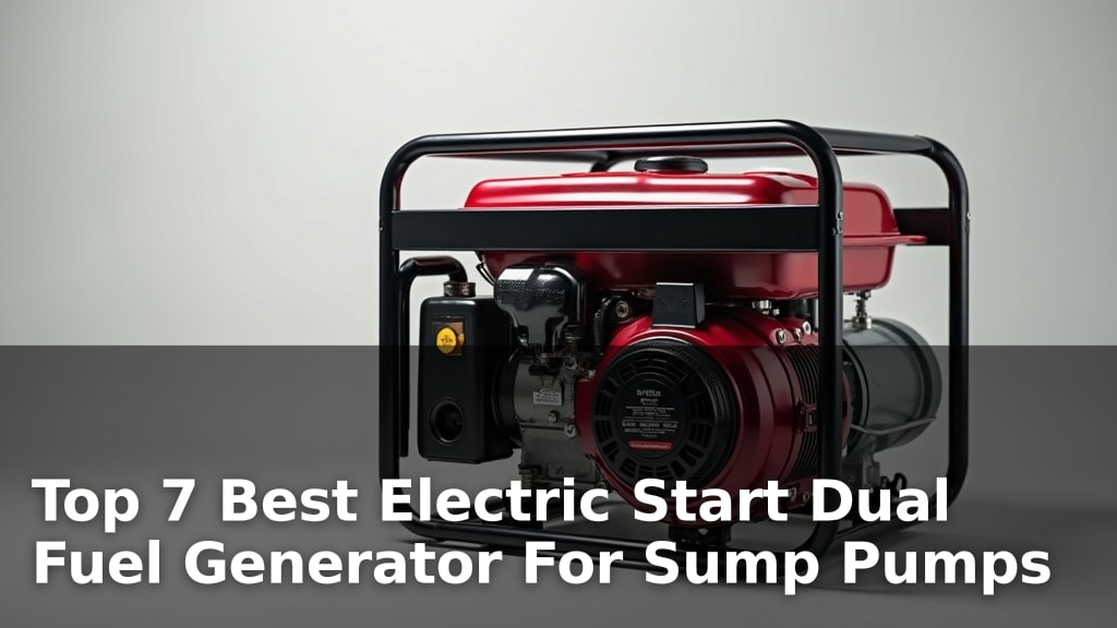 Top 7 Best Electric Start Dual Fuel Generator For Sump Pumps