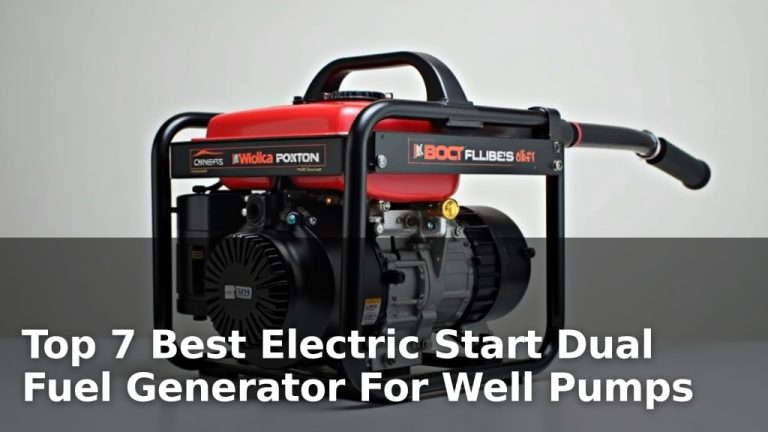 Top 7 Best Electric Start Dual Fuel Generator For Well Pumps