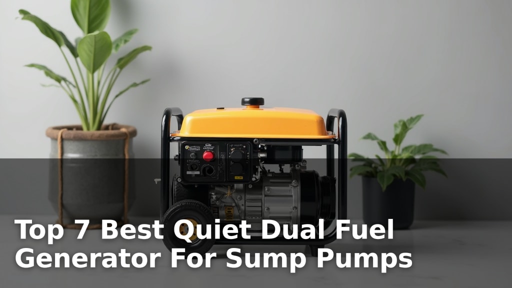 Top 7 Best Quiet Dual Fuel Generator For Sump Pumps