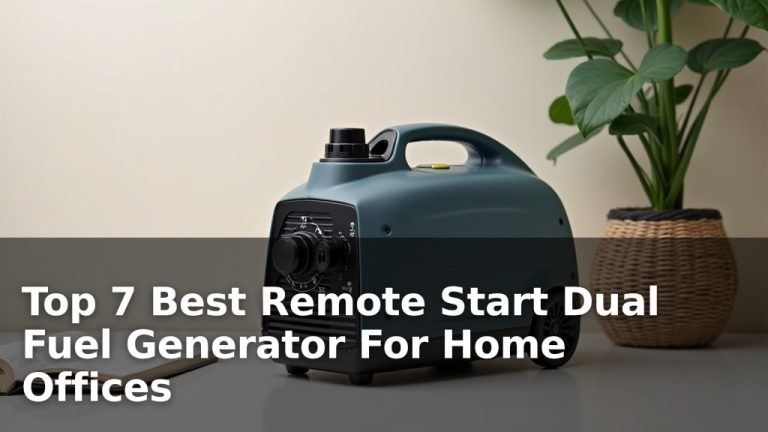 Top 7 Best Remote Start Dual Fuel Generator For Home Offices