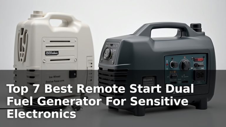 Top 7 Best Remote Start Dual Fuel Generator For Sensitive Electronics