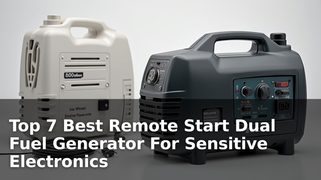 Top 7 Best Remote Start Dual Fuel Generator For Sensitive Electronics