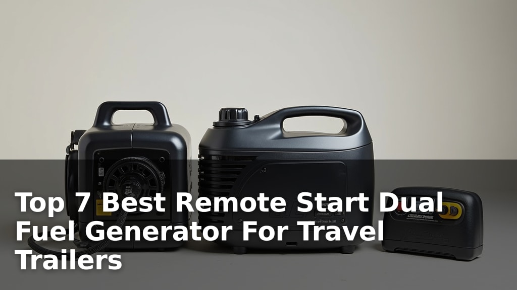 Top 7 Best Remote Start Dual Fuel Generator For Travel Trailers