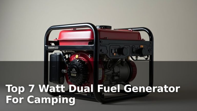Top 7 Watt Dual Fuel Generator For Camping