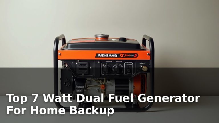 Top 7 Watt Dual Fuel Generator For Home Backup