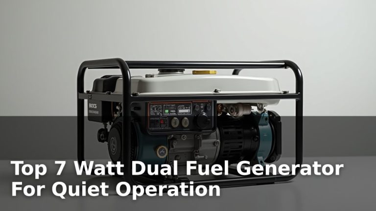 Top 7 Watt Dual Fuel Generator For Quiet Operation