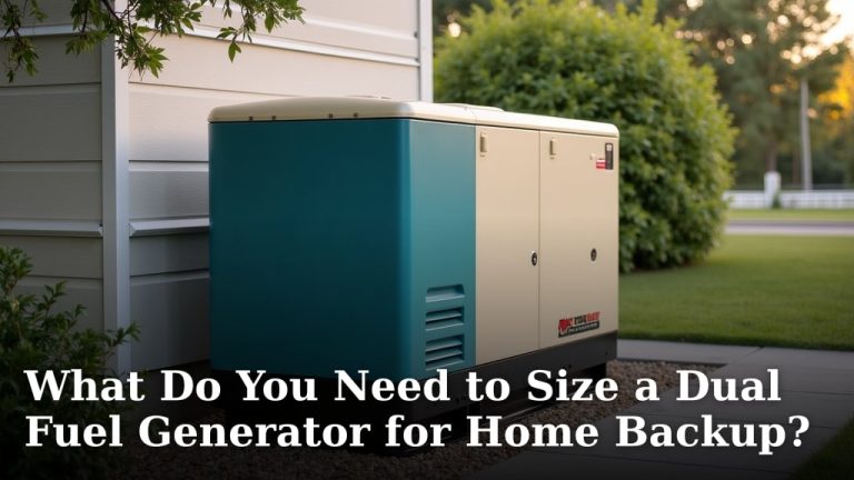 What Do You Need to Size a Dual Fuel Generator for Home Backup?