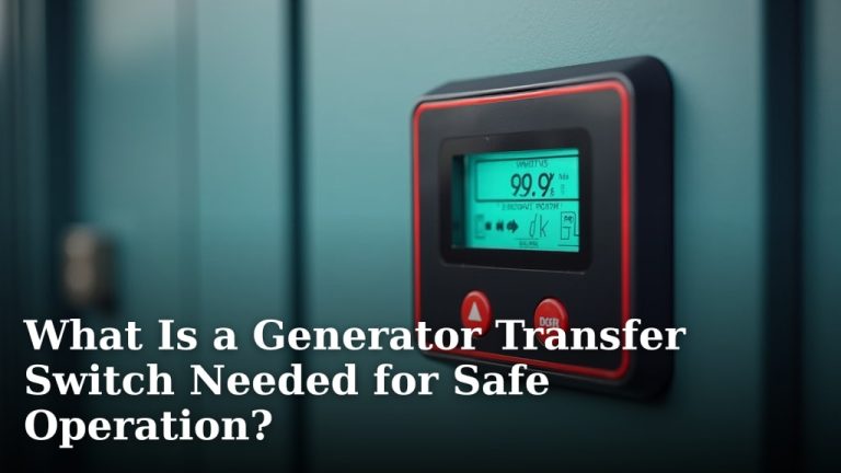 What Is a Generator Transfer Switch Needed for Safe Operation?