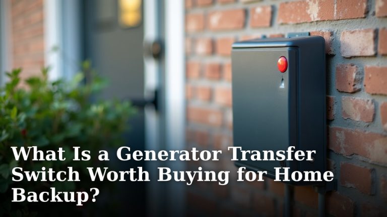 What Is a Generator Transfer Switch Worth Buying for Home Backup?