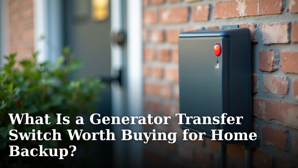 What Is a Generator Transfer Switch Worth Buying for Home Backup?