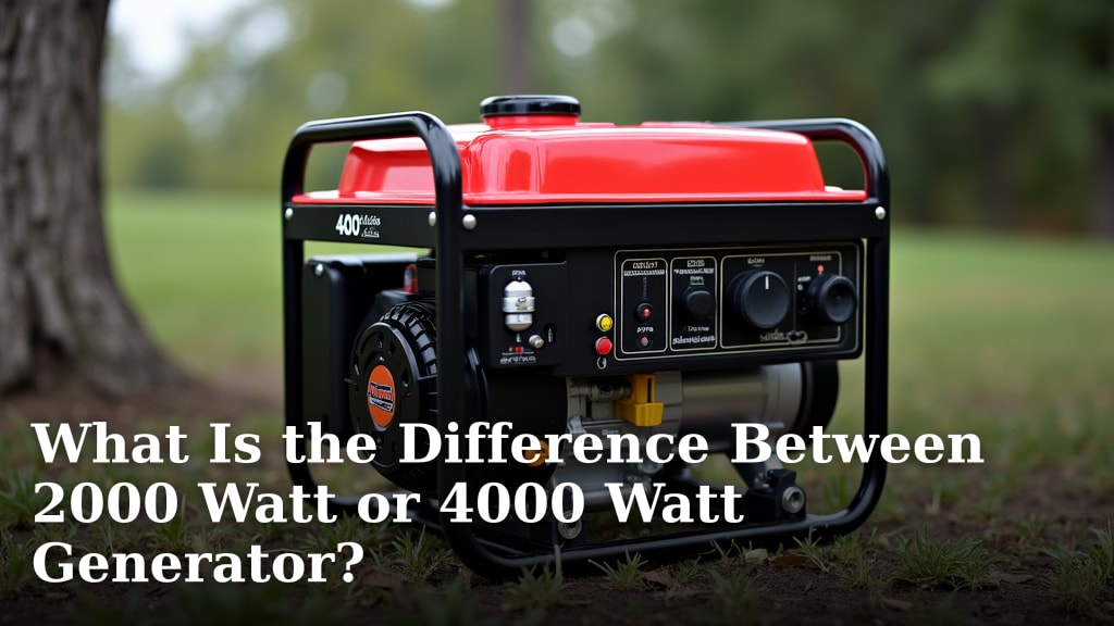 What Is the Difference Between 2000 Watt or 4000 Watt Generator?