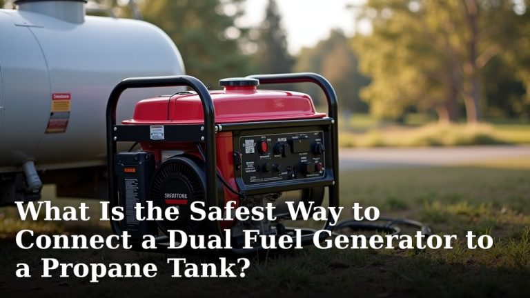 What Is the Safest Way to Connect a Dual Fuel Generator to a Propane Tank?