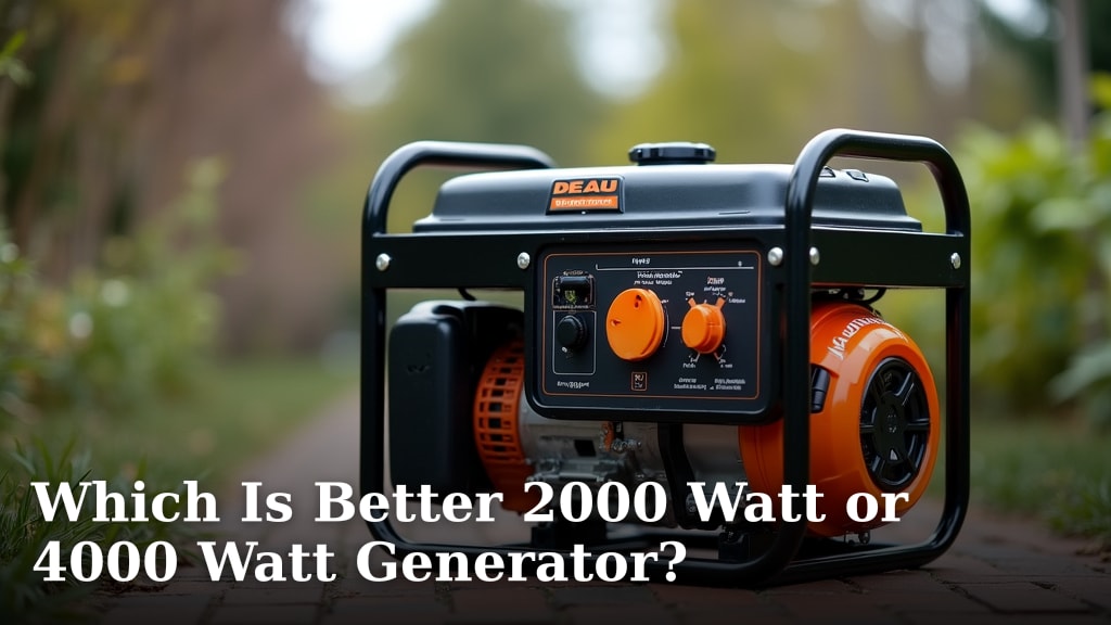 Which Is Better 2000 Watt or 4000 Watt Generator?