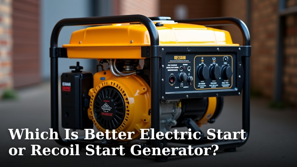 Which Is Better Electric Start or Recoil Start Generator?