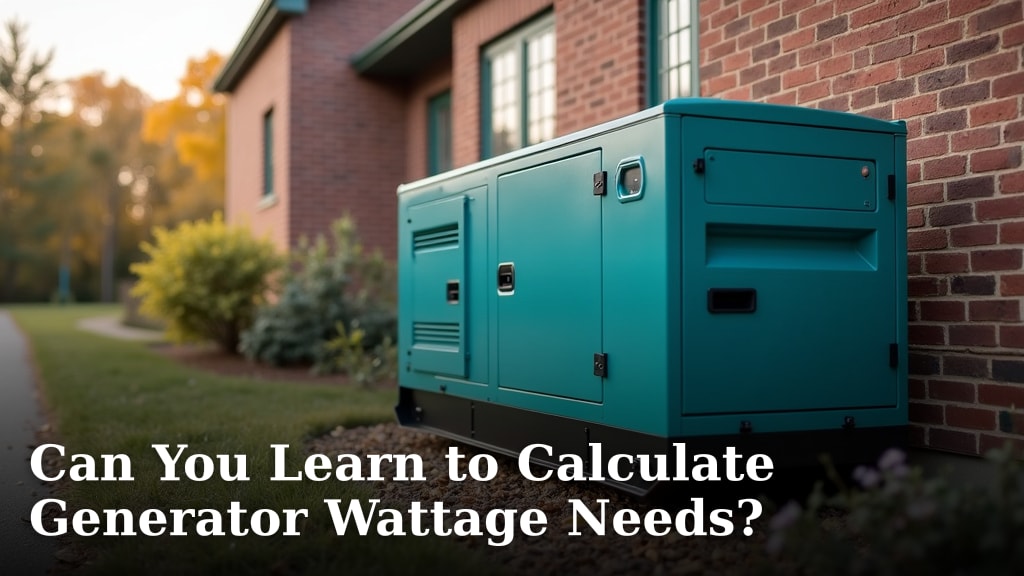 Can You Learn to Calculate Generator Wattage Needs?
