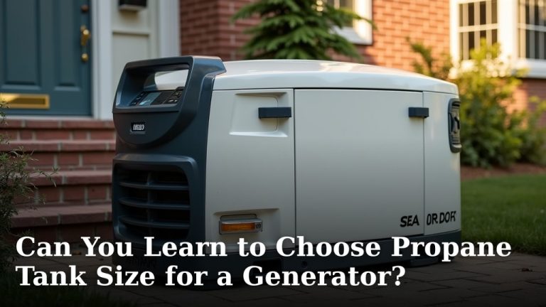 Can You Learn to Choose Propane Tank Size for a Generator?