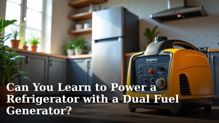 Can You Learn to Power a Refrigerator with a Dual Fuel Generator?