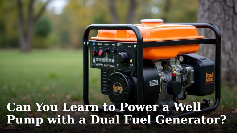 Can You Learn to Power a Well Pump with a Dual Fuel Generator?