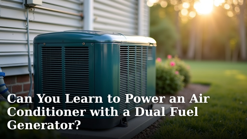 Can You Learn to Power an Air Conditioner with a Dual Fuel Generator?