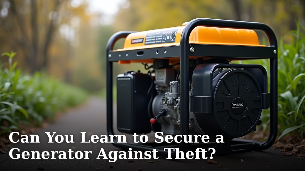 Can You Learn to Secure a Generator Against Theft?