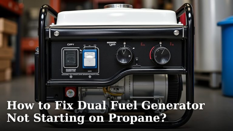 How to Fix Dual Fuel Generator Not Starting on Propane?