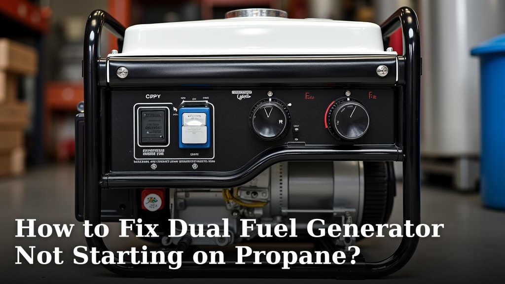 How to Fix Dual Fuel Generator Not Starting on Propane?