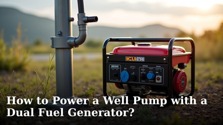 How to Power a Well Pump with a Dual Fuel Generator?