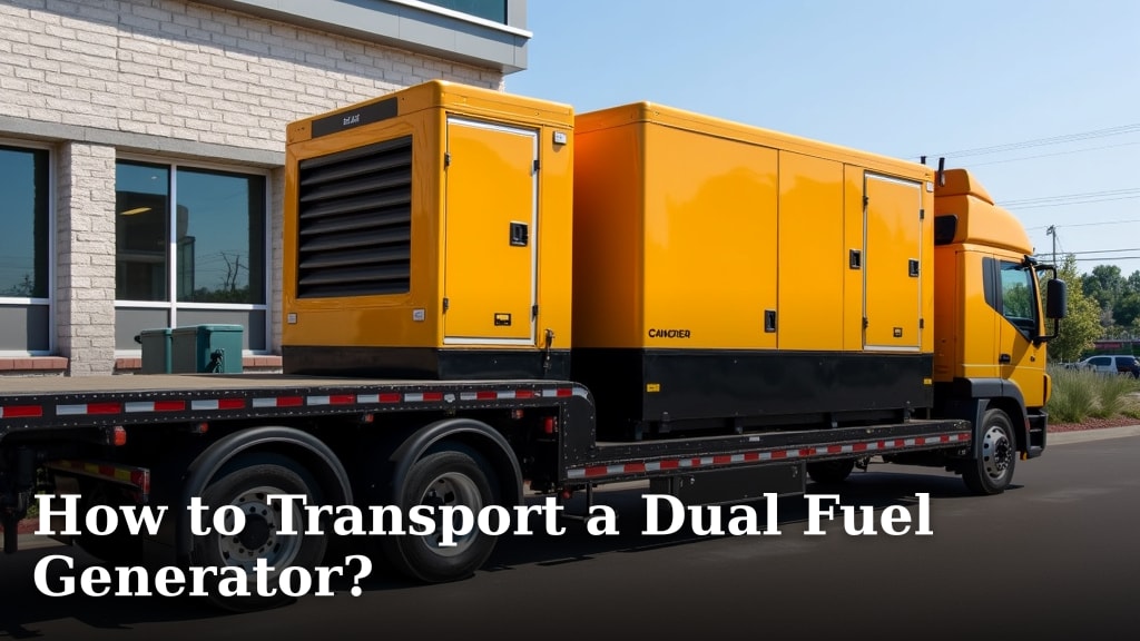 How to Transport a Dual Fuel Generator?