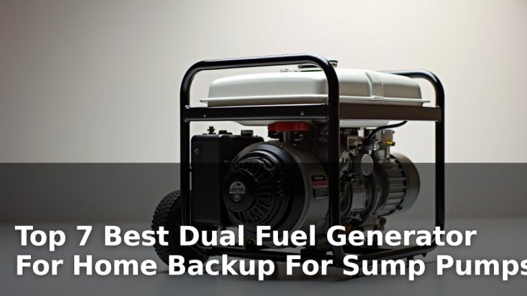 Top 7 Best Dual Fuel Generator For Home Backup For Sump Pumps
