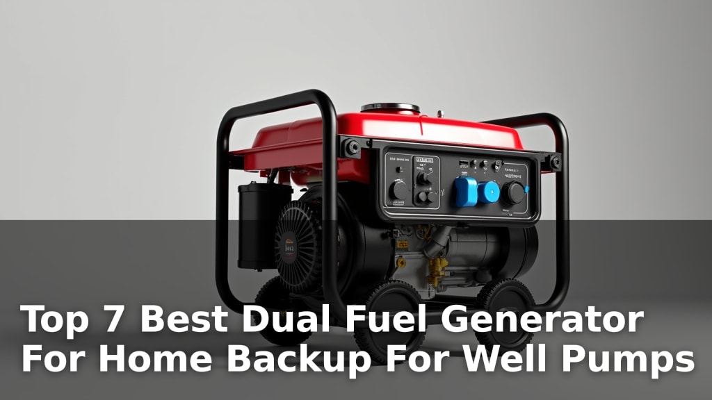 Top 7 Best Dual Fuel Generator For Home Backup For Well Pumps