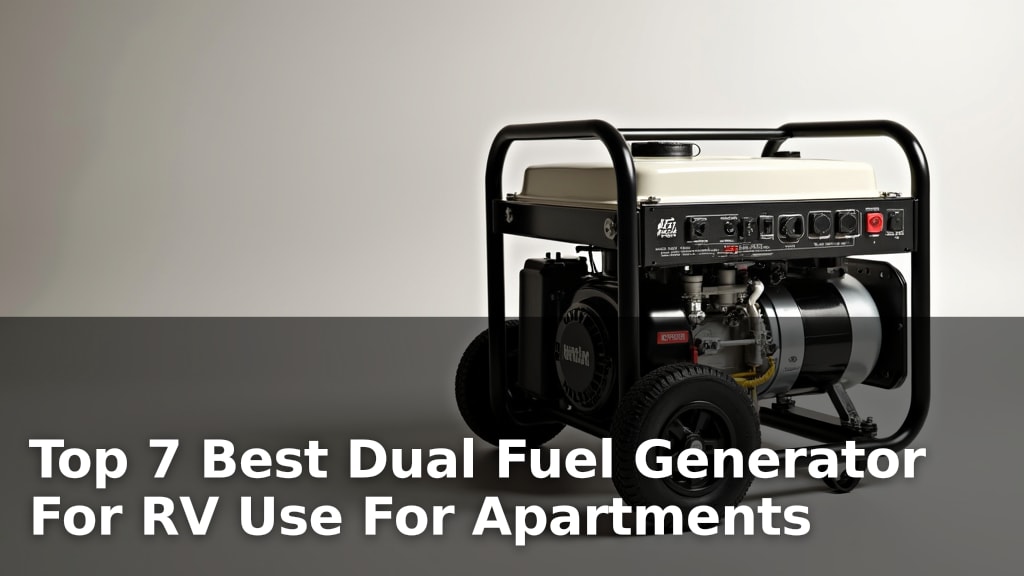 Top 7 Best Dual Fuel Generator For RV Use For Apartments