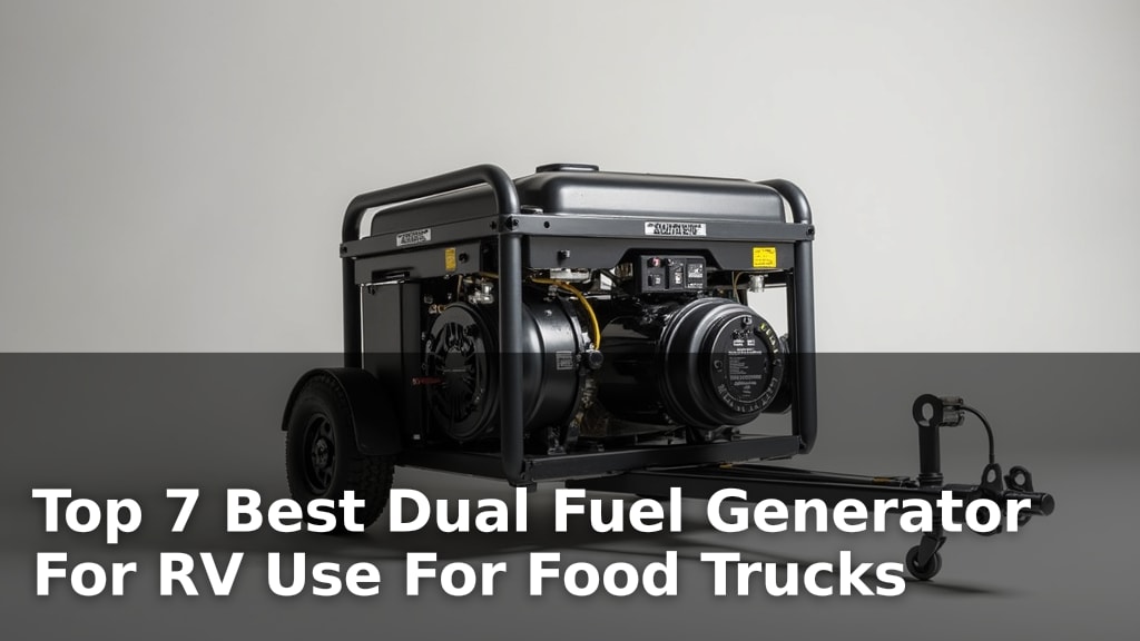 Top 7 Best Dual Fuel Generator For RV Use For Food Trucks