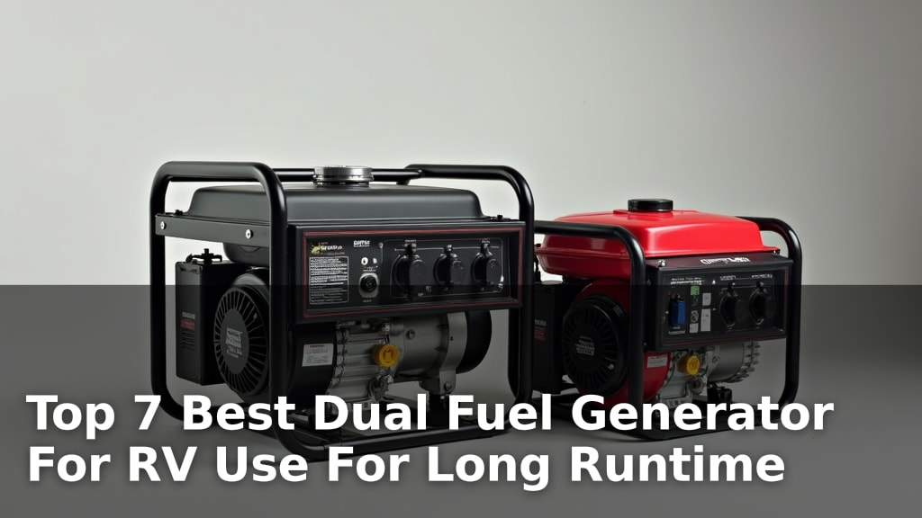 Top 7 Best Dual Fuel Generator For RV Use For Long Runtime