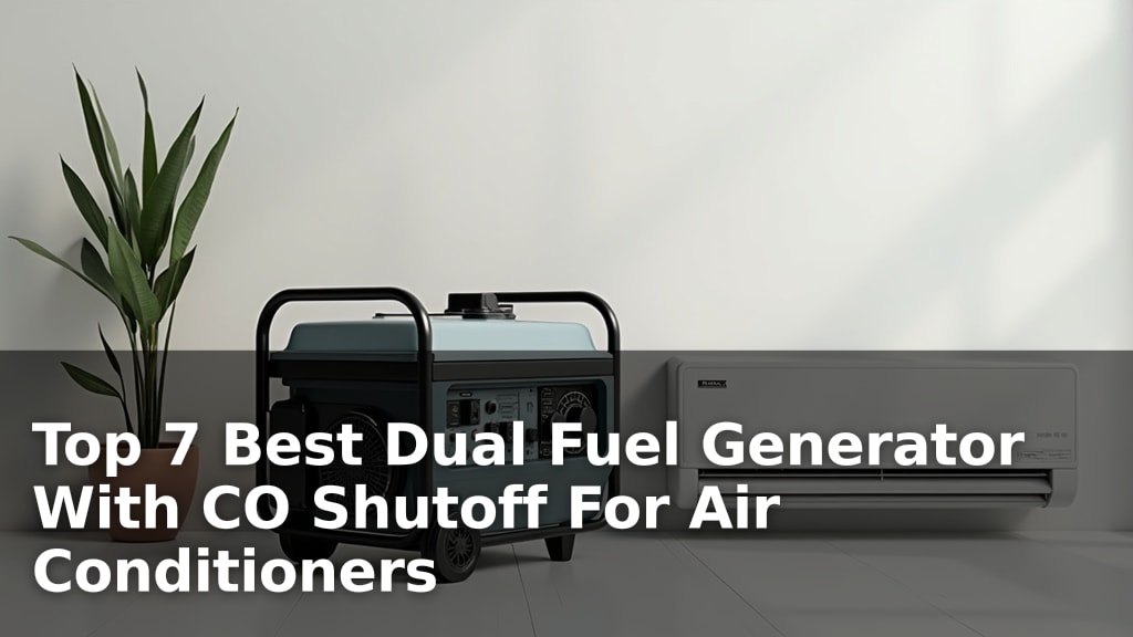 Top 7 Best Dual Fuel Generator With CO Shutoff For Air Conditioners